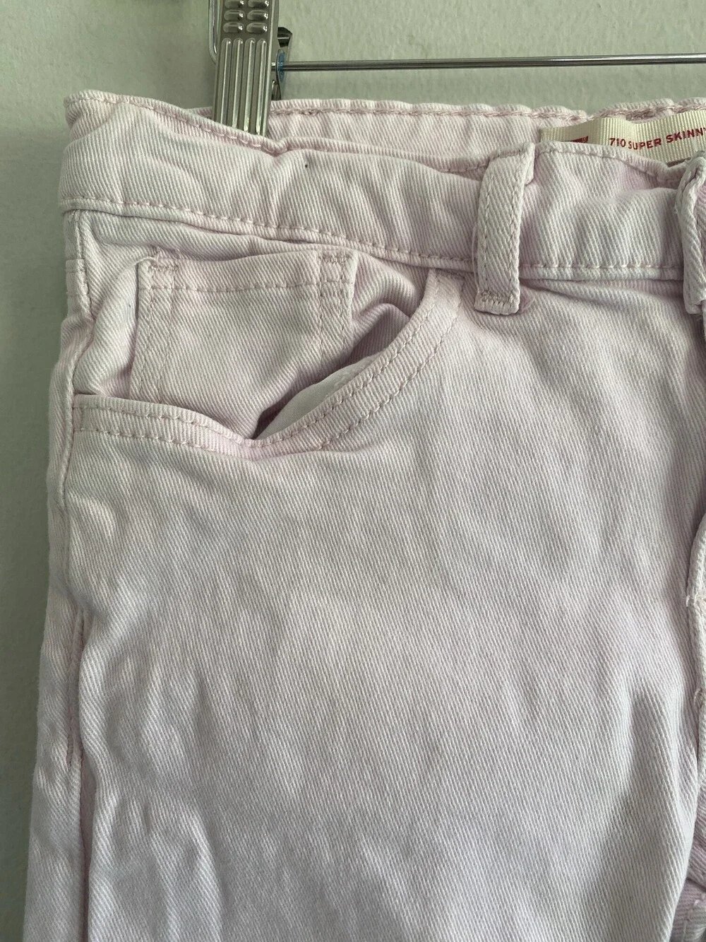Levis 710 Super Skinny Girls Pink Jeans Size 14 Regular